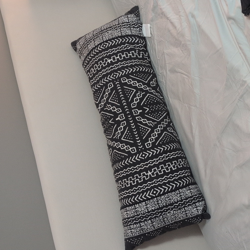 Black and White Geometric Lumbar Pillow